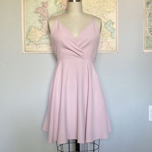Altar'd State Crepe Textured Strappy Cocktail Dress In Light Mauve Pastel Pink